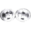 PowerStop Evolution Drilled Slotted Rotors Pair Rear For Ford Explorer