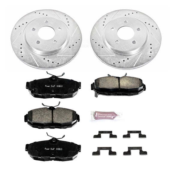 PowerStop Z23 Daily Driver Carbon-Fiber Ceramic Brake Pad and Drilled & Slotted