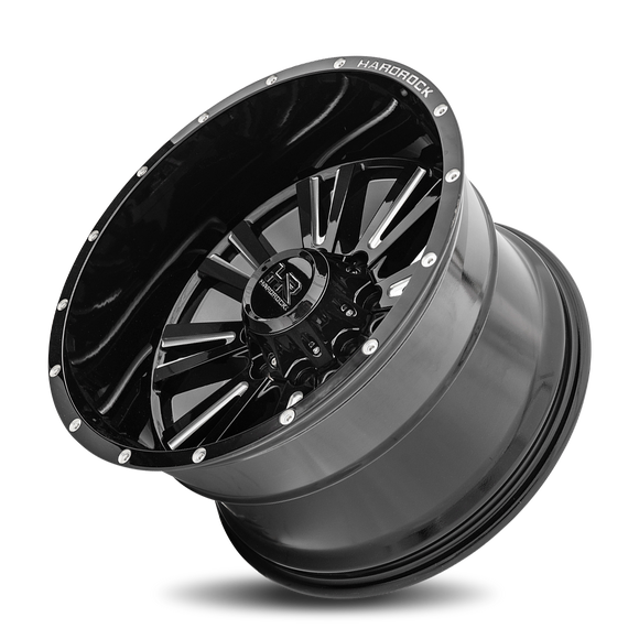 22x12 Hardrock Spine XPosed Gloss Black Milled 5x127 ET-44 wheel/rim