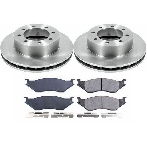 PowerStop OE Stock Replacement Low-Dust Ceramic Brake Pad and Rotor Kit