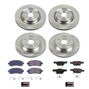 PowerStop OE Stock Replacement Low-Dust Ceramic Brake Pad and Rotor Kit