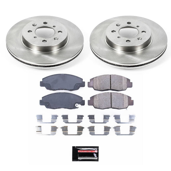 PowerStop OE Stock Replacement Low-Dust Ceramic Brake Pad and Rotor Kit
