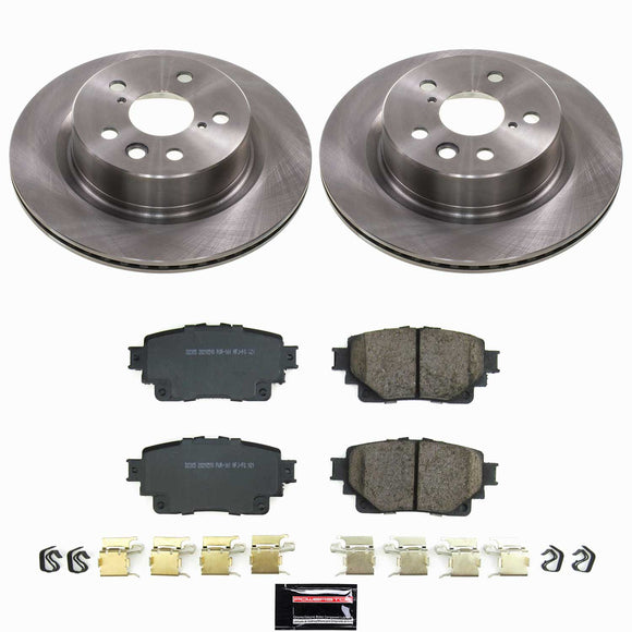 OE Stock Replacement Low-Dust Ceramic Brake Pad and Rotor Kit