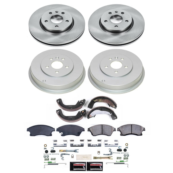 PowerStop Semi-Coated Rotor and Low-Dust Ceramic Brake Pad Kit