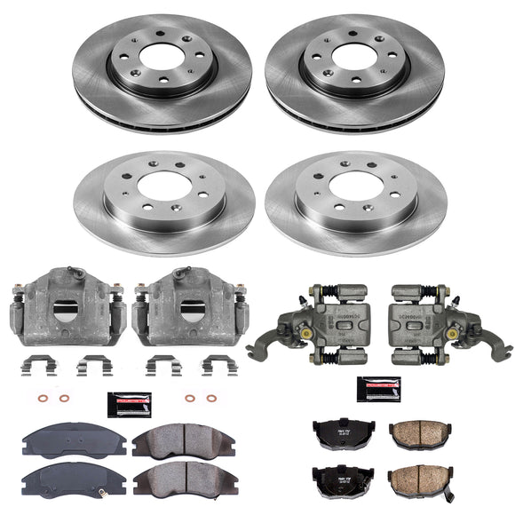 PowerStop OE Stock Replacement Low-Dust Ceramic Brake Pad, Rotor and Caliper Kit