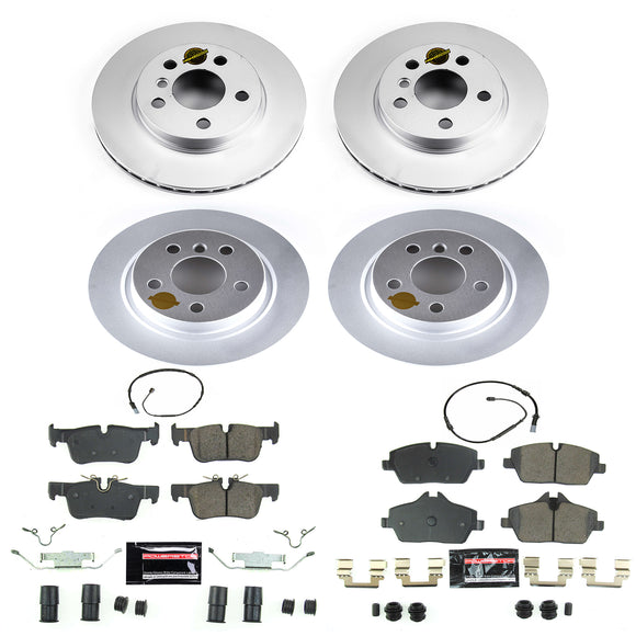 PowerStop Genuine Geomet Coated Rotor and Carbon-Fiber Ceramic Brake Pad Kit