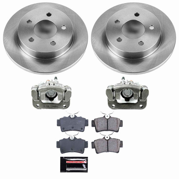 PowerStop OE Stock Replacement Low-Dust Ceramic Brake Pad, Rotor and Caliper Kit