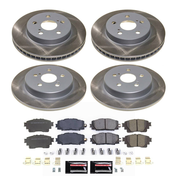 PowerStop Semi-Coated Rotor and Low-Dust Ceramic Brake Pad Kit