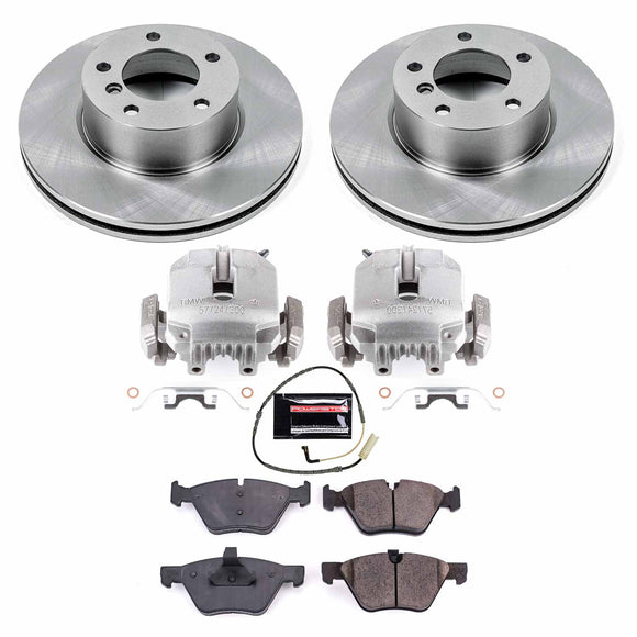 PowerStop OE Stock Replacement Low-Dust Ceramic Brake Pad, Rotor and Caliper Kit