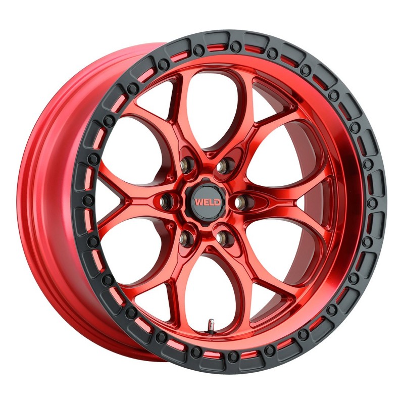 20x10 WELD Off-Road Ledge Six Red / Black 6x139.7 6x5.5 ET-18 Wheel Rim