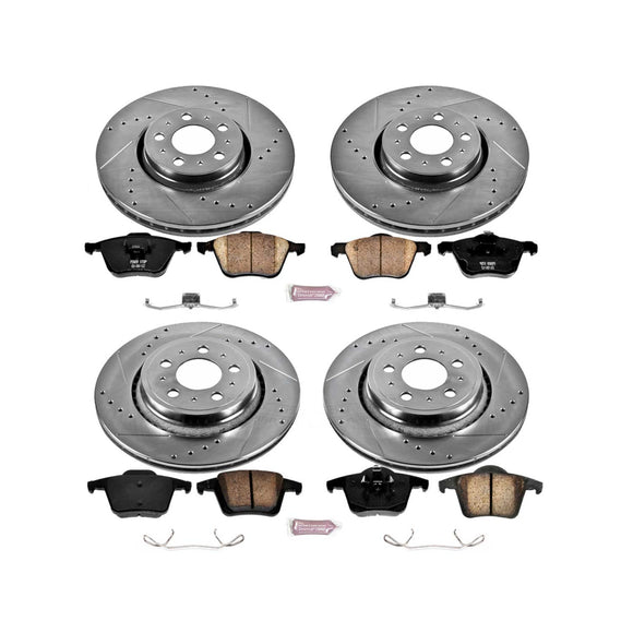 PowerStop Z23 Daily Driver Carbon-Fiber Ceramic Brake Pad and Drilled & Slotted