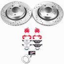 PowerStop Z26 Street Performance Ceramic Brake Pad, Drilled Slotted Rotor, and C