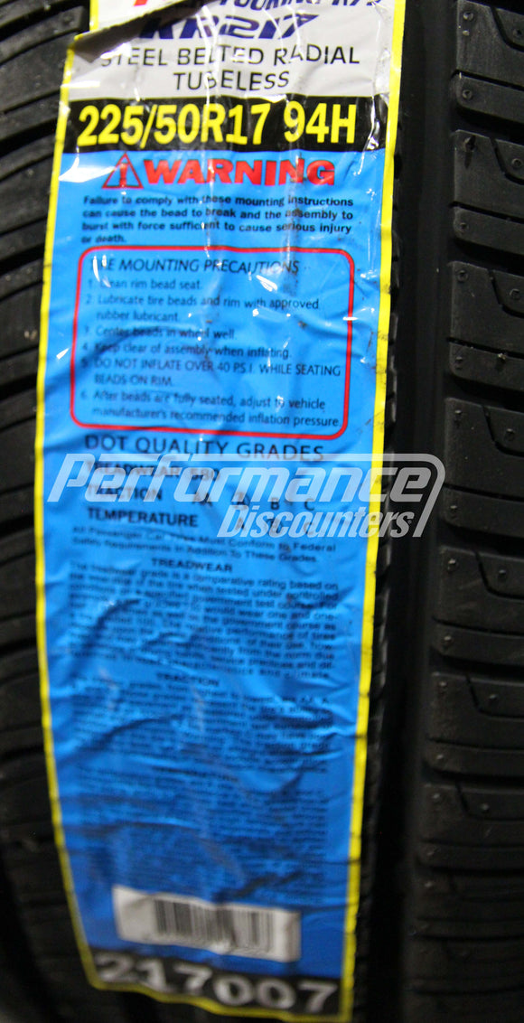 Kenda Kenetica Touring AS KR217 Tire(s) 225/50R17 94H SL 225/50-17 2255017