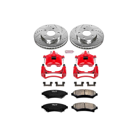 PowerStop Z23 Daily Driver Carbon-Fiber Ceramic Pads Drilled & Slotted Rotor & C