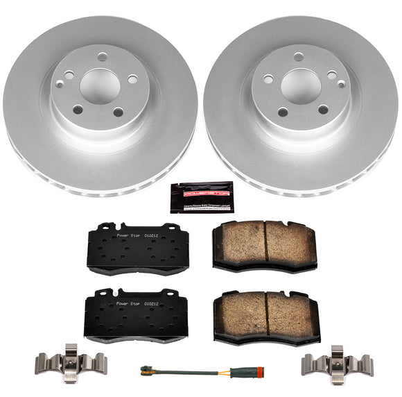 PowerStop Genuine Geomet Coated Rotor and Carbon-Fiber Ceramic Brake Pad Kit