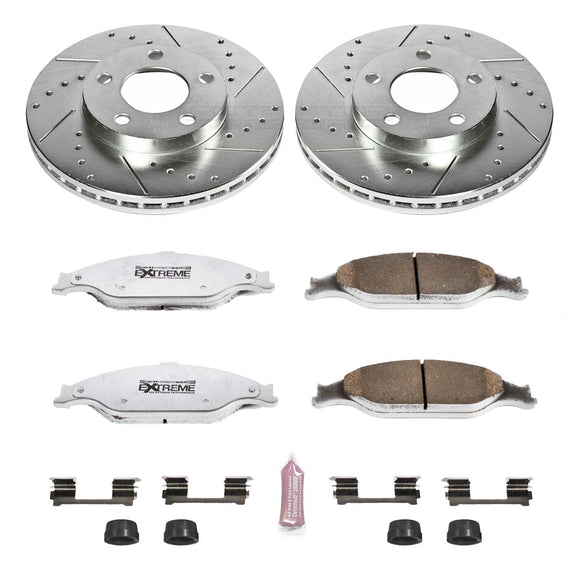PowerStop Z26 Street Performance Ceramic Brake Pad and Drilled & Slotted Rotor K