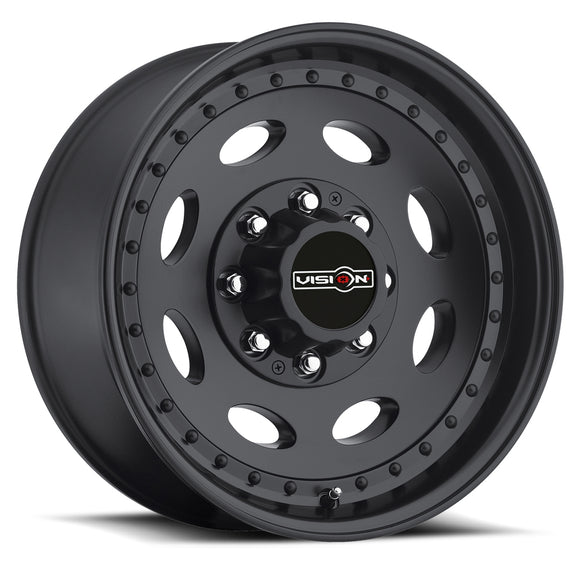 19.5x7.5 Vision 81 Heavy Hauler Matte Black Wheel 8x165.1 ET0 CB125.2