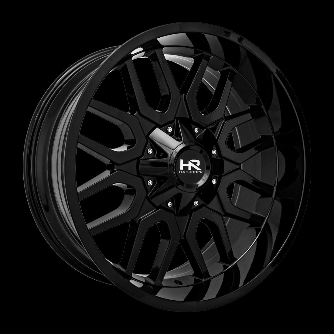 22x10 Hardrock Commander Gloss Black 6x135/139.7 ET-25 wheel/rim