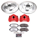 PowerStop Z36 Truck and SUV Ceramic Brake Pad, Drilled & Slotted Rotor, and Cali
