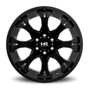 24x14 Hardrock BloodShot Xposed Gloss Black 8x170 ET-76 wheel/rim-1