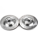 PowerStop Evolution Drilled Slotted Rotors Pair Front For Lexus LS460