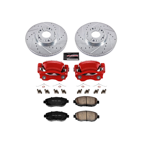 PowerStop Z23 Daily Driver Carbon-Fiber Ceramic Pads Drilled & Slotted Rotor & C