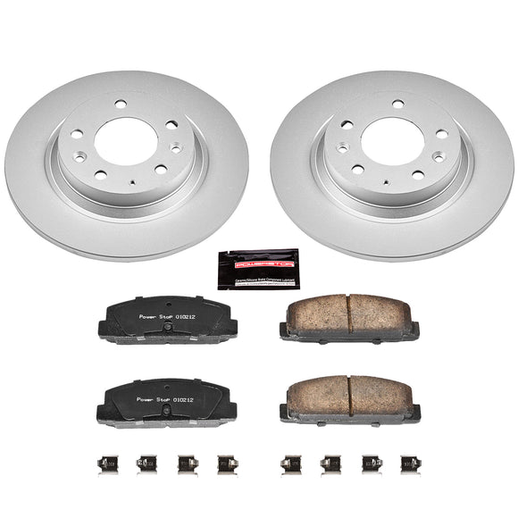 PowerStop Genuine Geomet Coated Rotor and Low-Dust Ceramic Brake Pad Kit