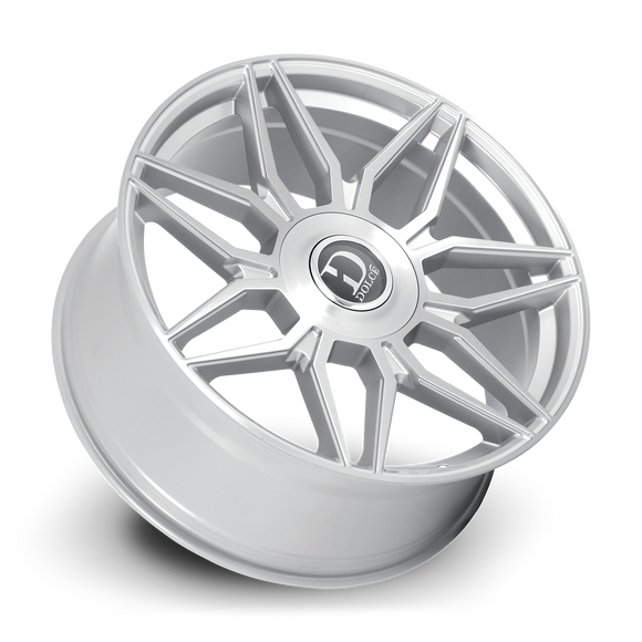 22x9.5 Dolce VERONA Glossy Sliver Brush Face Wheel 6x135 ET35 CB106.2