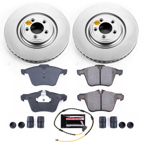 PowerStop Genuine Geomet Coated Rotor and Carbon-Fiber Ceramic Brake Pad Kit