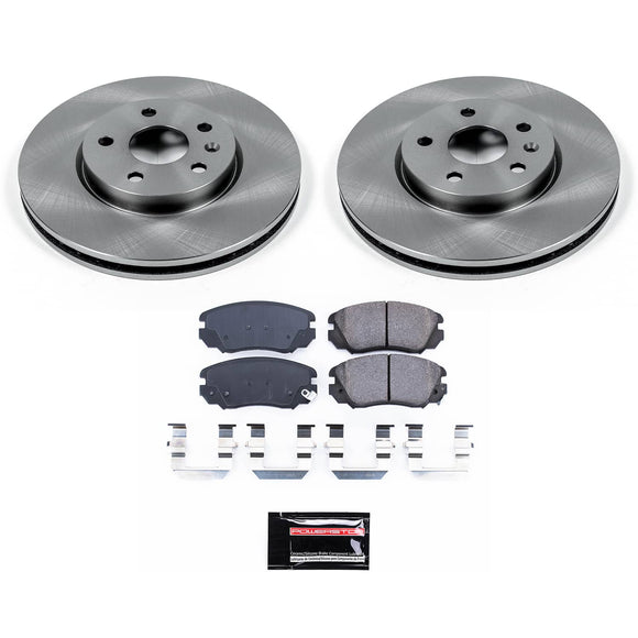 PowerStop OE Stock Replacement Low-Dust Ceramic Brake Pad and Rotor Kit