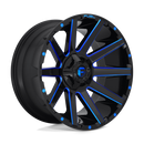 20x10 Fuel Off-Road D644 Contra Gloss Black Blue Tinted Clear 6x135 ET-19 Wheel