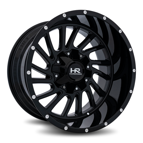 20x12 Hardrock Overdrive Gloss Black 8x170 ET-51 wheel/rim