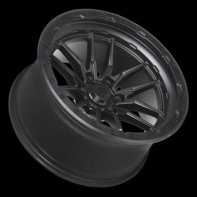 20x10 Lock Off-Road Krawler Matte Black Ring 8x170 ET-18 Wheel Rim