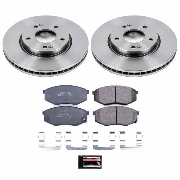 PowerStop OE Stock Replacement Low-Dust Ceramic Brake Pad and Rotor Kit