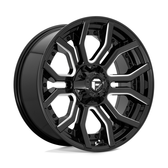 20x9 Fuel Off-Road D711 Rage Gloss Black Milled 6x135 ET1 CB106.1 Wheel Rim