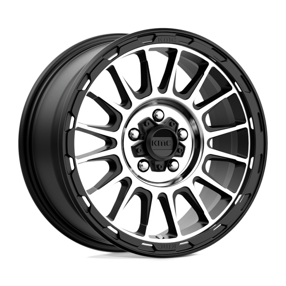 17X8 KMC KM542 Impact Satin Black Machined 5X114.3 ET35 wheel/rim
