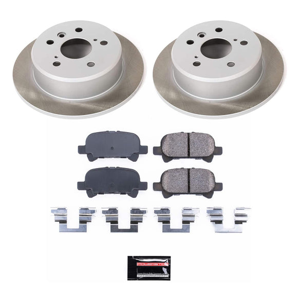 PowerStop Semi-Coated Rotor and Low-Dust Ceramic Brake Pad Kit