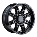 22X11.5 Level 8 Slingshot Matte Black 8X180 Et-44 Wheel/Rim-1