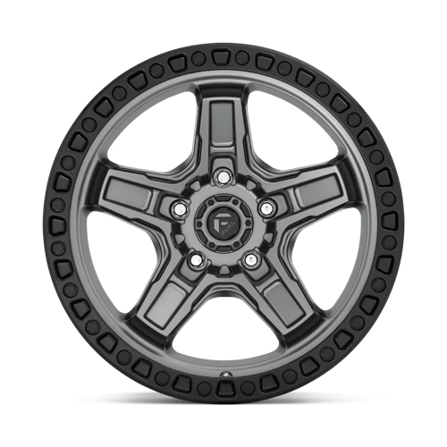 17X9 Fuel D698 KICKER Matte Gun Metal Black Bead Ring 5X127 ET-12 wheel/rim