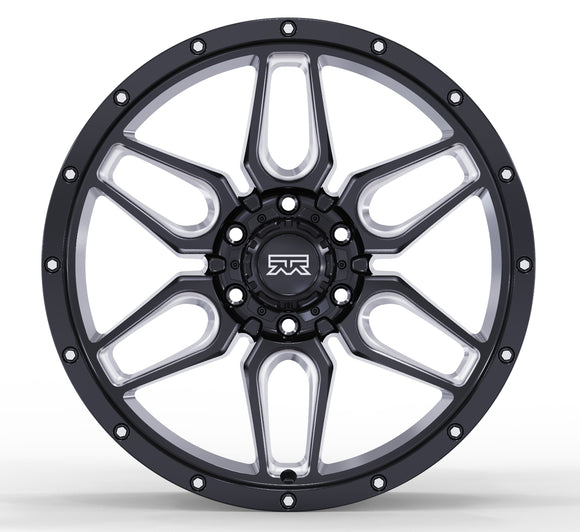 20x9 Mudder Trucker MT317 Barrier Gloss Black Milled 6x135 ET12 Wheel Rim
