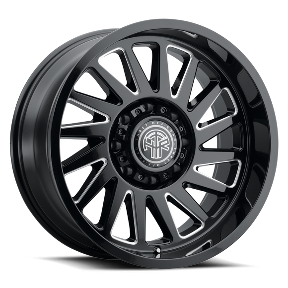 20x10 Thret Offroad Omega-902 Gloss Black/Milled Wheel 8x180 ET-21 CB124.1