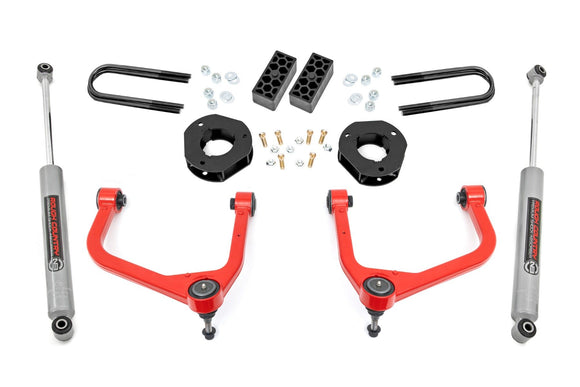 Rough Country Red 3.5" Lift Kit for 25-26 Chevy 1500 Rear Mono Leaf