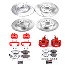 PowerStop Z26 Street Performance Ceramic Brake Pad, Drilled Slotted Rotor, and C