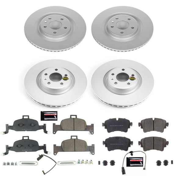 PowerStop Genuine Geomet Coated Rotor and Carbon-Fiber Ceramic Brake Pad Kit