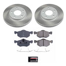 PowerStop Semi-Coated Rotor and Low-Dust Ceramic Brake Pad Kit