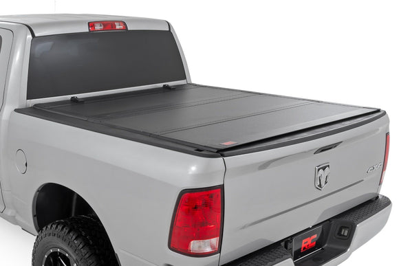 Rough Country Hard Tri-Fold Bed Cover 6'4" Bed For Ram 1500 10-18 2500 10-23