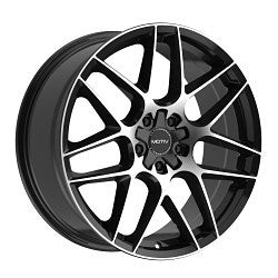 18X8 Motiv 435MB Foil Gloss Black Machined Face 5x115/120 ET20 wheel/rim