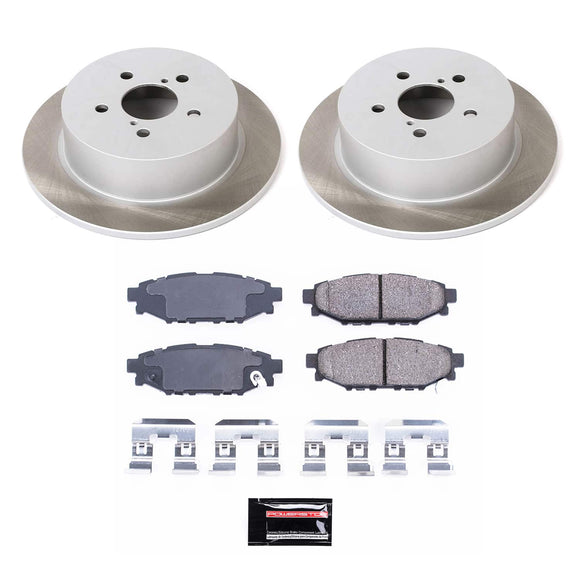 PowerStop Semi-Coated Rotor and Low-Dust Ceramic Brake Pad Kit