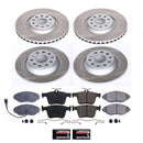 PowerStop Semi-Coated Rotor and Low-Dust Ceramic Brake Pad Kit