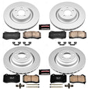 PowerStop Genuine Geomet Coated Rotor and Low-Dust Ceramic Brake Pad Kit